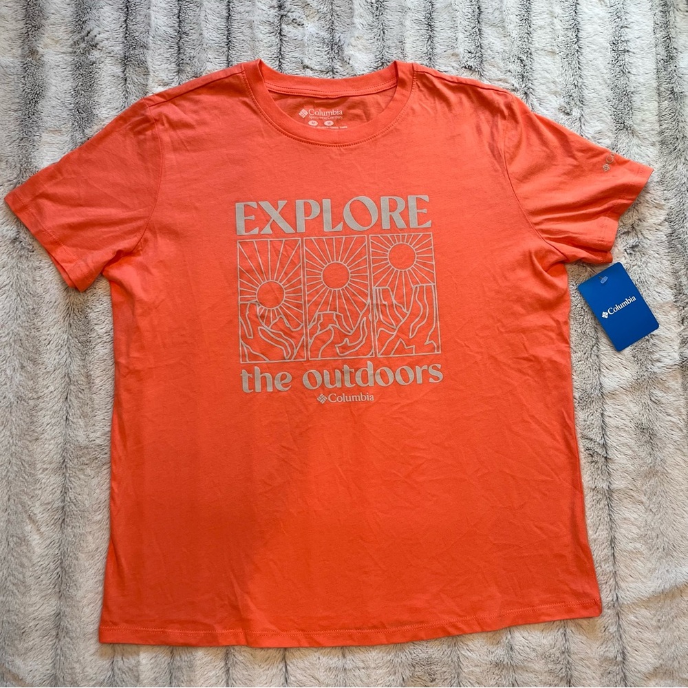 Columbia Orange Outdoor Graphic T-Shirt